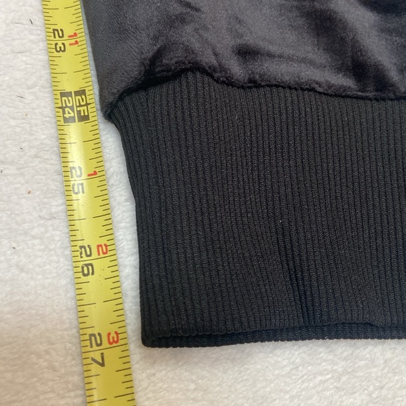 THREE DOTS NWT Size M Velour Look Black Joggers - Picture 7 of 10